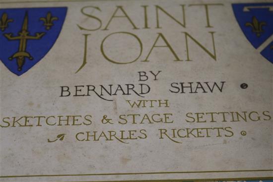 Shaw, George Bernard - Saint Joan, 1st illustrated edition, one of 750, illustrated by Charles Ricketts, folio,